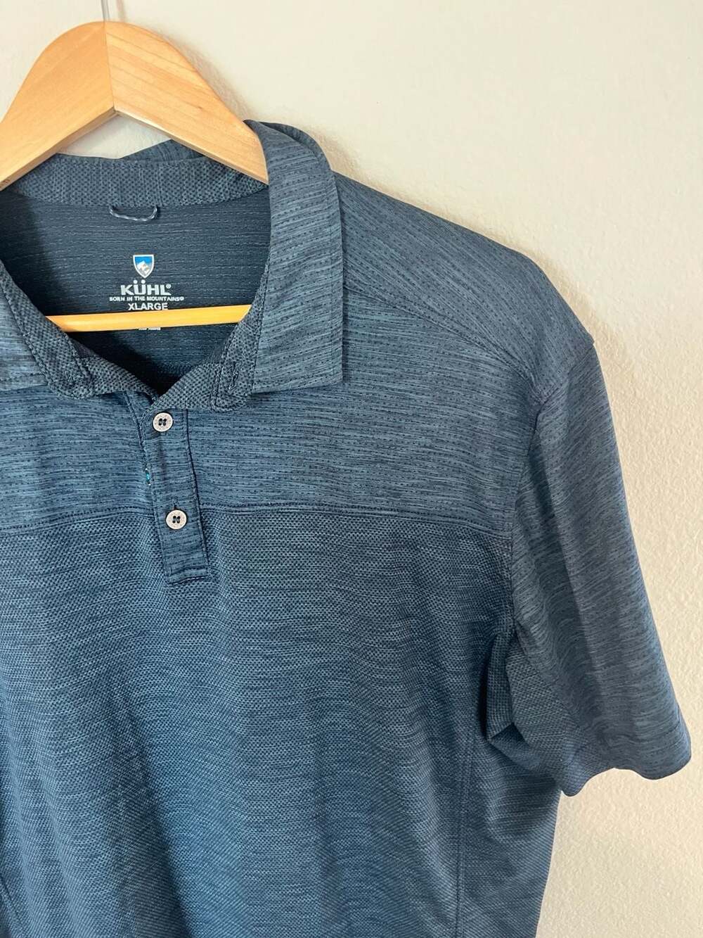 Kuhl, Men's Performance Polo Shirt, Navy Blue, Hiking/Fishing, Outdoorsy, XL